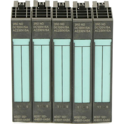 SIMATIC DP 6ES7132-4HB01-0AB0 - 5 Электронных Модулей для ET 200S, 2 DO Relay, 24V DC/230V AC