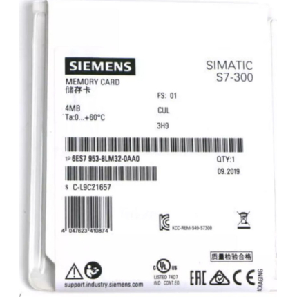 Микрокарта памяти Siemens 6ES7953-8LM32-0AA0 для SIMATIC S7-300/C7/ET 200, 4МБ, Германия