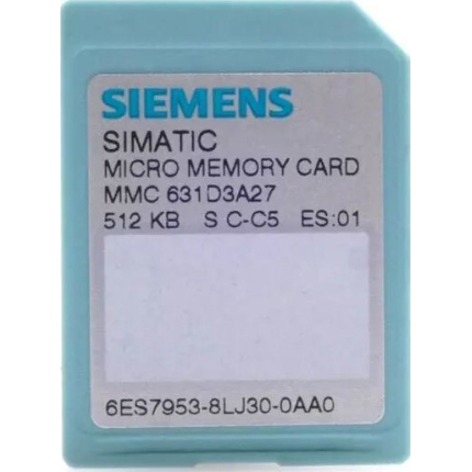 Микрокарта памяти Siemens SIMATIC S7 512 КБ для S7-300/C7/ET 200 (6ES7-953-8LJ30-0AA0)
